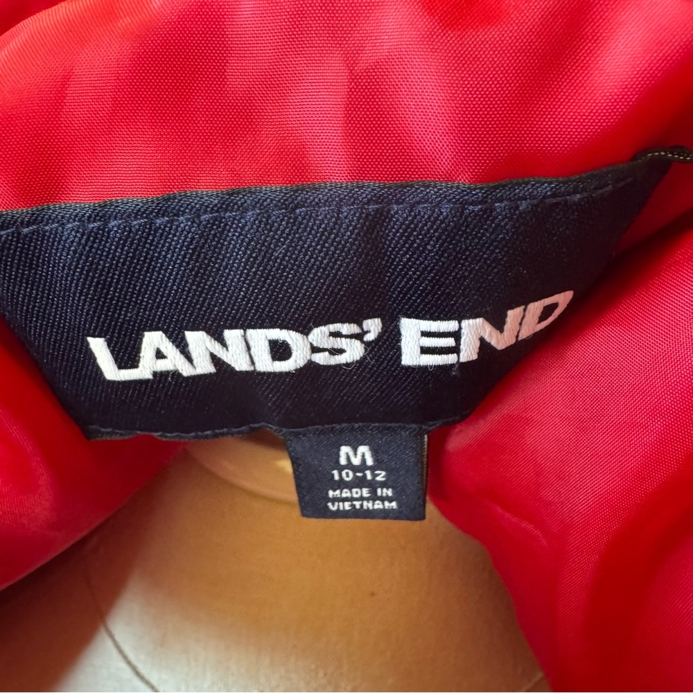 Lands End Womens Hyper Dry 600 fill Down Puffer Vest RED Med - Picture 5 of 6